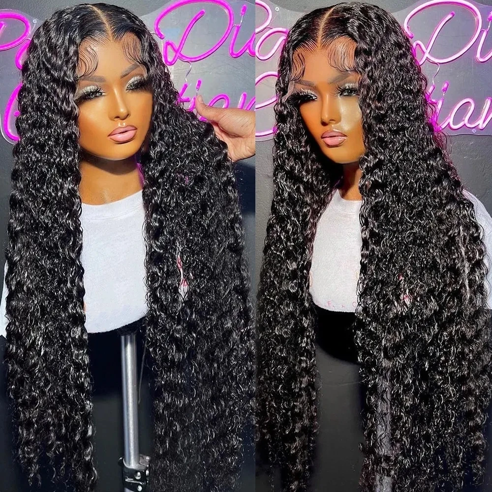 30 36 Inch Water Wave Curly Lace Frontal Wigs 13x4 13x6 HD Deep Wave Lace - £79.91 GBP+