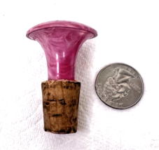 Vintage Pink Swirl Hard Plastic Laundry Sprinkle Bottle Topper w Cork - $267.94 MXN