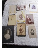 Antique 1800s Lot Of 9 Cabinet Cards England America Women Men Baby - £38.69 GBP
