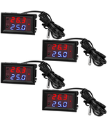 DC 12V Electronic Temperature Controller Programmable Thermostat Set of 4 - $713.84 MXN