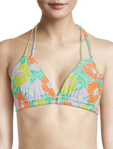 NEW women’s size 3X Time and Tru triangle bikini swim top floral print g... - $11.61