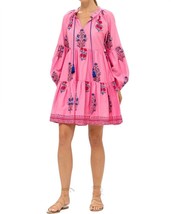 Oliphant balloon sleeve short dress in BOCA PINK - £131.69 GBP