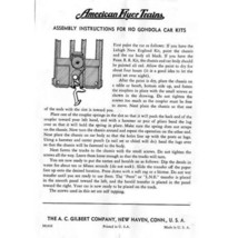 GILBERT HO AMERICAN FLYER TRAINS GONDOLA CAR KIT INSTRUCTION SHEET Copy - $5.59