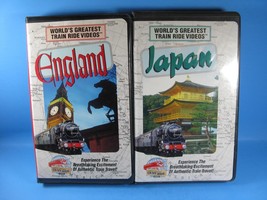 World&#39;s Greatest Train Ride Videos Lot of 2 England &amp; Japan 1995 - £12.51 GBP