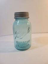 Vintage Quart Aqua BLUE Ball Perfect Mason Jar #15 with Zinc Lid. - £14.92 GBP