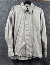 VTG Kenneth Cole New York Shirt Men Size 16.5 34-35 Gray Button Up Casua... - $17.92
