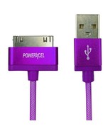 PowerXcel 30-Pin MFI 3-Foot USB Charging Cable - Purple - $12.33 CAD