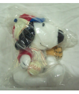 MetLife Peanuts SNOOPY AS BASEBALL PLAYER 5&quot; Plush STUFFED ANIMAL Toy NEW - $14.85