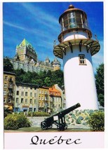 Quebec Postcard Lighthouse &amp; Chateau Frontenac - £2.32 GBP