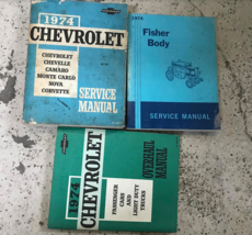 1974 Chevy Corvette Camaro Monte Carlo Nova Chevelle Service Shop Manual SET - £109.59 GBP