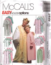 McCalls Sewing Pattern 2499 Childs Girl Robe Pajamas Size M-L - $13.01