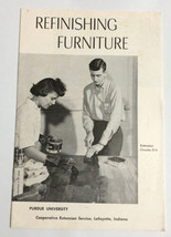 Refinishing Furniture Purdue University Vintage Paper Booklet Lafayette,... - £10.91 GBP