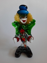 Vintage Clown figurine 19 cm heavy Murano glass, 530 gr. # 0133 - £41.88 GBP