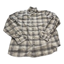 Gap Shirt Men&#39;s XL Men&#39;s Gray Plaid 100% Cotton Standard Fit Casual Butt... - £16.43 GBP