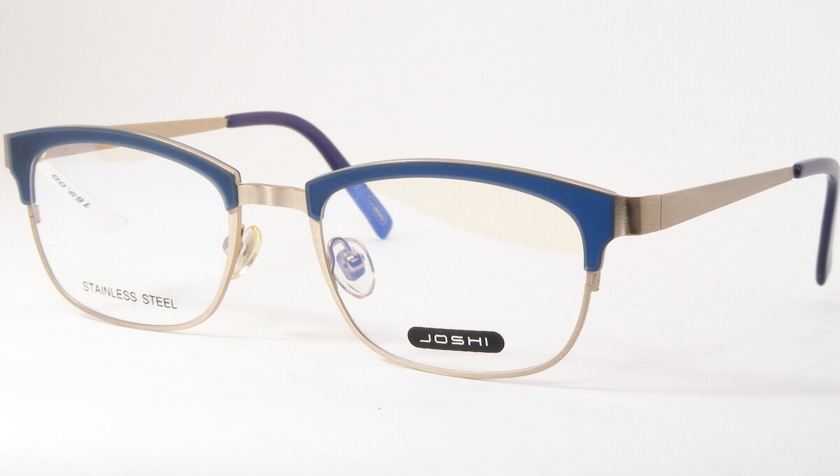 JOSHI Brille 163 20 Blau / Blass Gold Einzigartig Selten 52-19-140mm Deutschland - $115.50