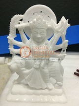 12&quot; Marble Goddess Durga Maa Statue Handmade Art Religious Gift Decor - $581.45 CAD