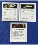 Monopoly Star Wars Trilogy Edition 1997 Replacement Parts: 3 Property Cards - €2,85 EUR