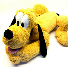 Disney Store Pluto Plush  Exclusive Stuffed Dog Sitting 16 inches Long - £7.69 GBP