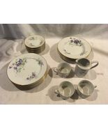 23 Count VINTAGE 1922 Vintage Decors de France Tour Eiffel CHINA SET DISHES - $563.27