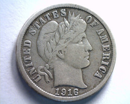 1916 BARBER DIME VERY FINE VF NICE ORIGINAL COIN FROM BOBS COINS FAST SH... - $14.00