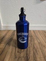 Vancouver Canucks Stainless Steel Blue Water Bottle w/Carabiner NEW  - $16.95