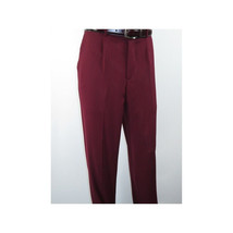 Men INSERCH 2pc Walking Leisure Suit Shirt Pants Set Short Sleeves 9356 Burgundy image 2