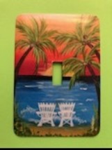 Palm Trees Metal Switch Plate - $9.25
