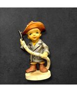 Vintage Stauffer Ceramic Fire Chief Figurine #3008A Japan - $14.82