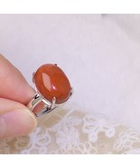 Ladies Nan Hong Agate ring Open Adjustable Ring size 5 6 7 8 - £43.32 GBP