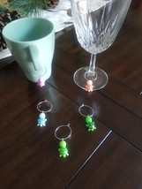 5pc. Very Cute Turtle Wine Glass Markers/Glass Charms/Drink Markers/Glas... - £7.18 GBP