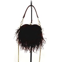 [BXX] Versatile Party Feathers Chains Evening Handbags For Women 2023 New Fashio - £72.94 GBP