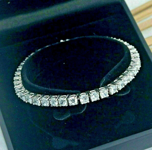 Primary image for 21Ct Round Cut Lab Created Diamond Tennis Bracelet 925 Sterling Silver