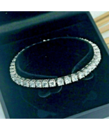21Ct Round Cut Lab Created Diamond Tennis Bracelet 925 Sterling Silver - £211.59 GBP