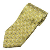 Jos. A. Bank Men&#39;s Textured Silk Tie Diamond Jeweled Pattern Gold - £12.02 GBP