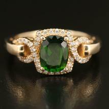 3Ct Oval Cut Simulated Emerald Engagement Ring Gold Plated 925 Silver - £76.43 GBP