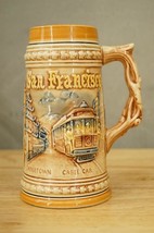Vintage Souvenir Ceramic Tankard Beer Stein San Francisco Chinatown Cable Car - £19.69 GBP