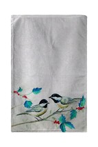 Betsy Drake Christmas Chickadees Kitchen Towel - £23.67 GBP