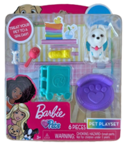 Barbie Pet Dog Playset 6 Piece Figure &amp; Accessories - £13.47 GBP
