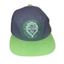 Adidas Seattle Sounders FC Soccer Club Snapback Hat OS Blue Green Sports - $11.00