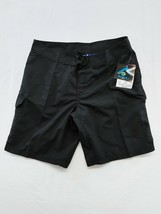 Kanu Women&#39;s Boardshorts Size 12 Black Polyester Front Tie Shorts NEW - $150.53 MXN
