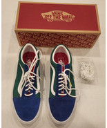 Vans Men&#39;s Old Skool Yacht Club Blue Green Canvas Suede Skate Shoes Size... - £45.39 GBP