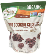Simply Natural Keto Coconut Clusters In Dark Chocolate 10 Oz Organic - £13.50 GBP