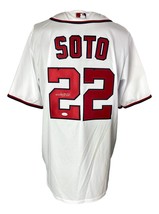 Juan Soto Signed Nationals Majestic Replica Jersey w/ 19 World Series Pa... - £461.20 GBP
