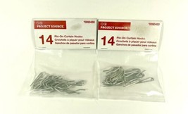 28 total hooks Project Source Metal Pin-On Curtain Drapery Hooks Hardware - £4.74 GBP