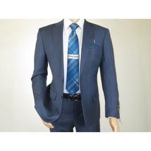 Men's Suit by Giorgio Cosani Textured Wool/Cashmere Blend 901-19 Blue 52 Long image 8