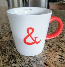 Starbucks Coffee 2012 YOU &amp; ME Ampersand Red White Mug 12 oz - $221.25 MXN