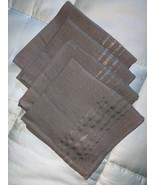 2 Mid-Century Spun Rayon Tablecloth 52 x 52 &amp; 4 Napkins w/gold+silver th... - €12,27 EUR