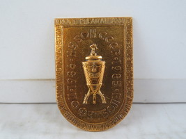 Vintage Soccer Pin - Soviet Top League 50th Anniversary - Stamped Pin  - £39.11 GBP