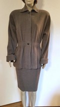 Patricia Clyne Skirt Suit 6 Soft Plush Gray Wool - £19.01 GBP