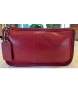 Coach 7165 Vintage Leather Chunky Case Compact Cosmetic Zip Top Pouch Red - $139.00